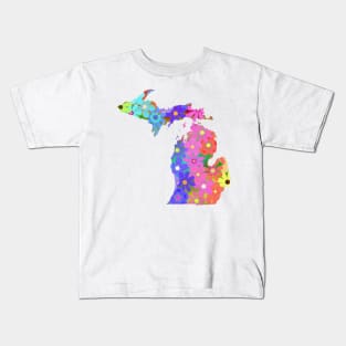 Pretty BIG Flowers Michigan | LGBTQ | Pride | Cherie's Art(c)2021 Kids T-Shirt